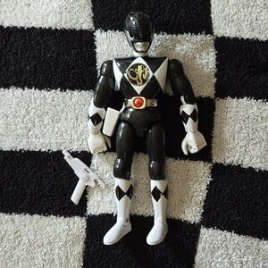 Vintage Power Rangers Black Ranger Kick Action Bandai Zach 1993